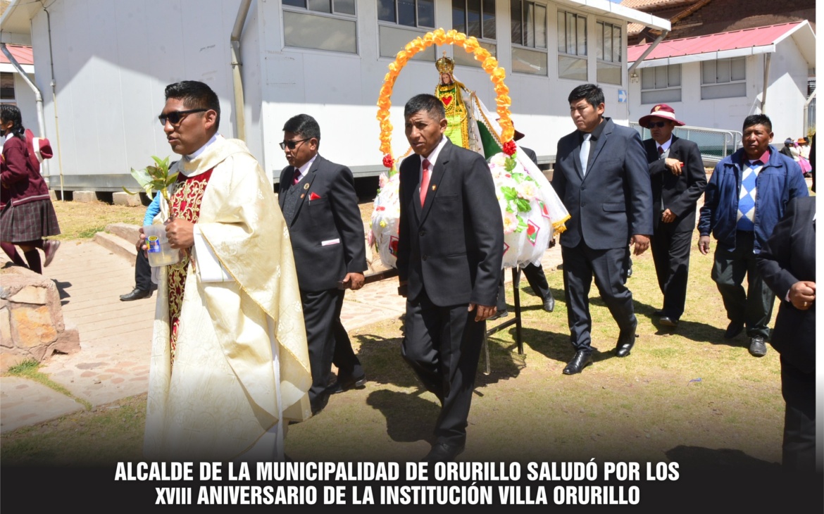 ALCALDE DE LA MUNICIPALIDAD DE ORURILLO SALUDÓ POR LOS XVIII ANIVERSARIO DE LA INSTITUCIÓN VILLA ORURILLO